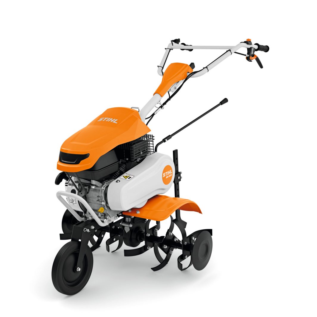 Glebogryzarka spalinowa STIHL MH 600 – widok z przodu na korpus i koła, sprzedaż Techfix Radom
