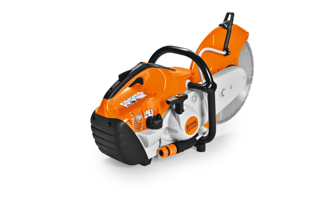Przecinarka spalinowa STIHL TS 500i – widok z tyłu na silnik i osłonę tarczy, autoryzowany dealer Techfix Radom