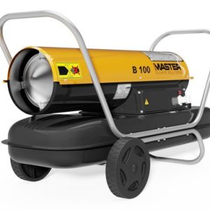 Nagrzewnica olejowa Master B 100 CED na kołach z metalowym uchwytem transportowym